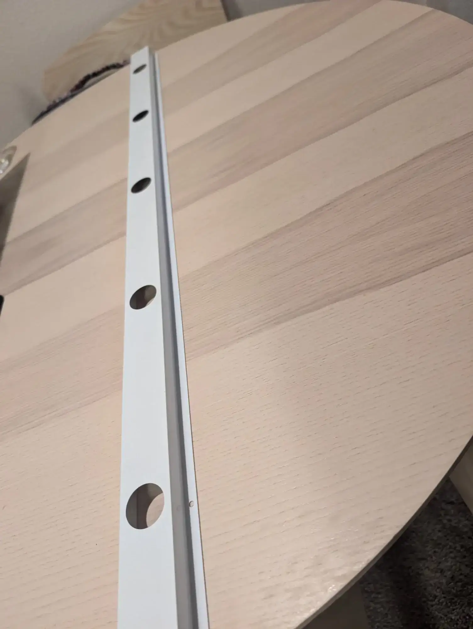 Aluminum track channel for permanent LED lights closeup view