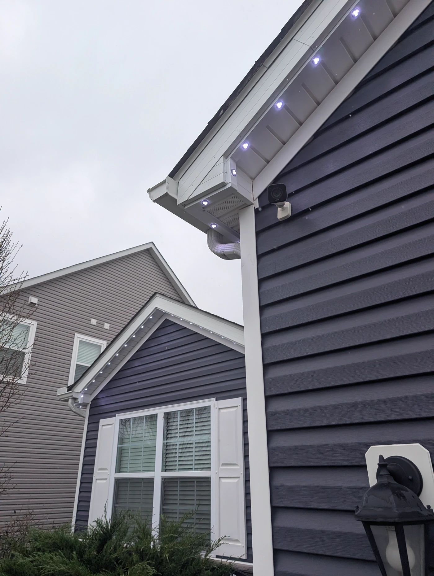 Permanent lights on home during daytime