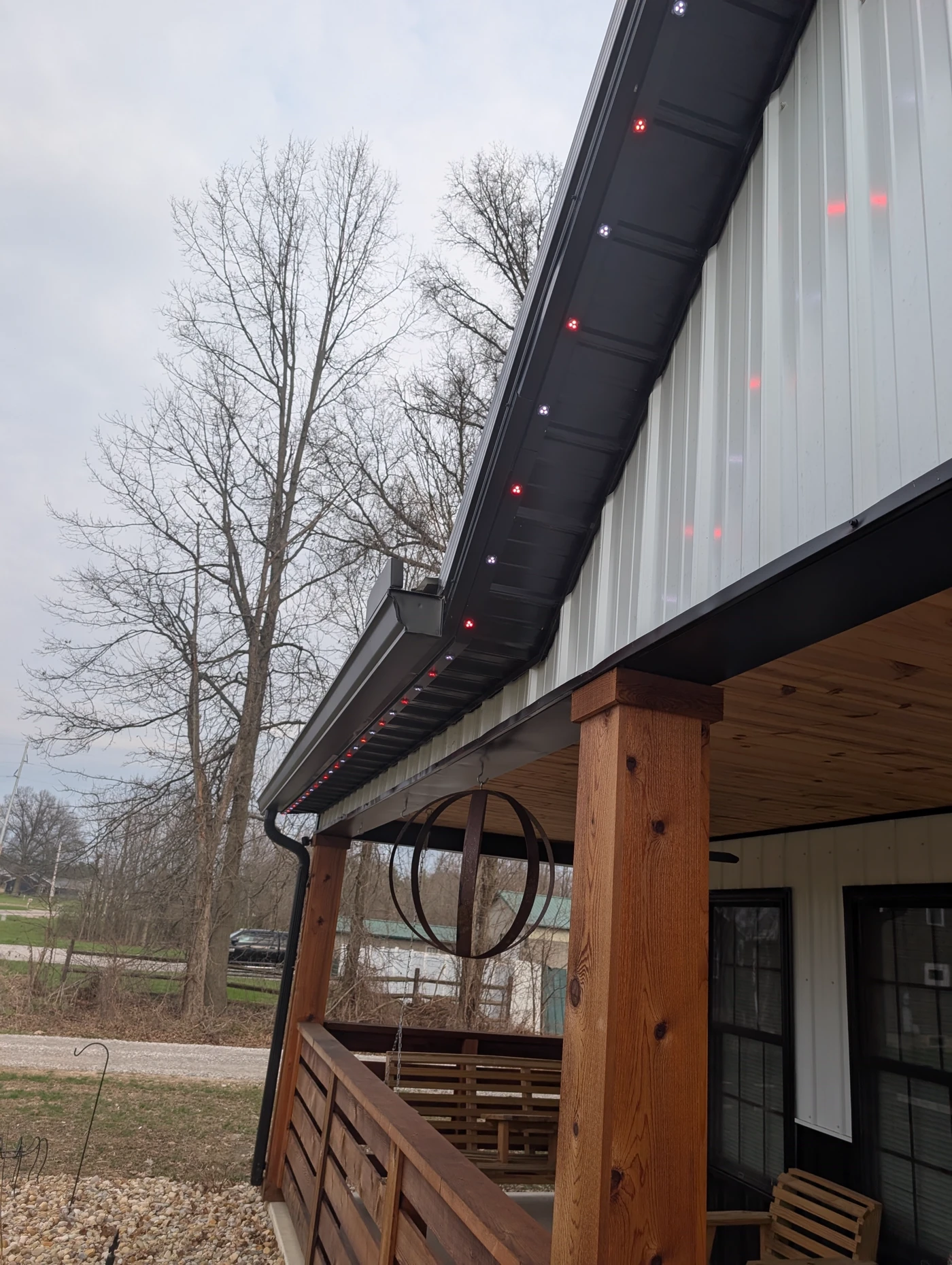 Permanent lights on home during daytime