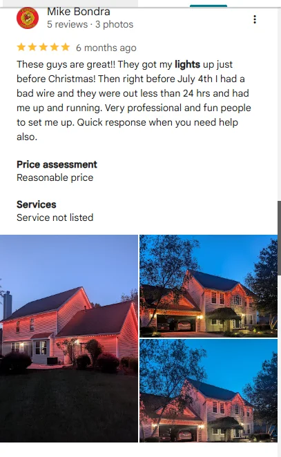 5-star Google review from Mike Bondra